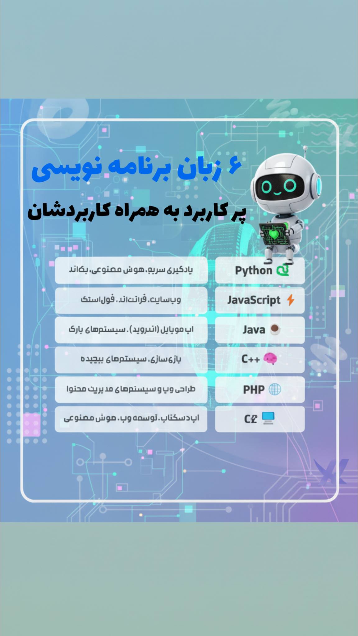 6 زبان کاربردی